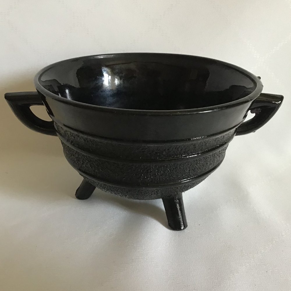 Vintage Black Amethyst Ebony Bowl Scrying/Gazing Bowl